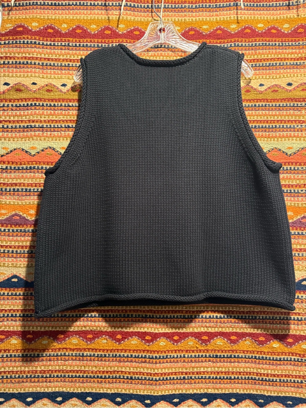 Beyond Nine Tyler Knitted Vest in Black - Picture 5 of 7